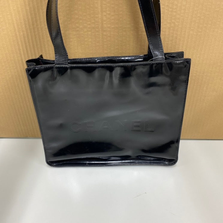 Chanel Leather Patent Black Tote