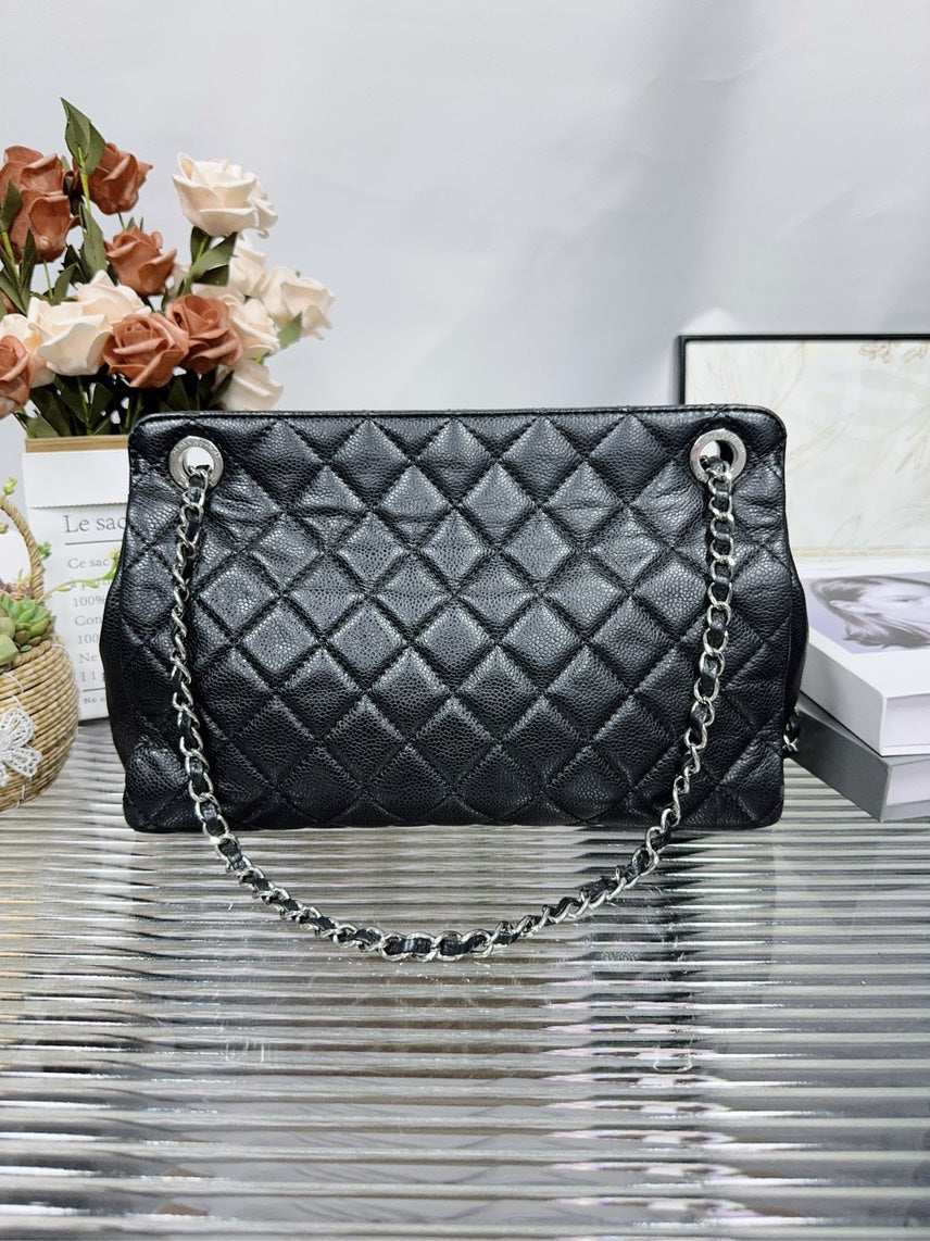 Chanel Leather Quilted Black Shoulder Bag 15
