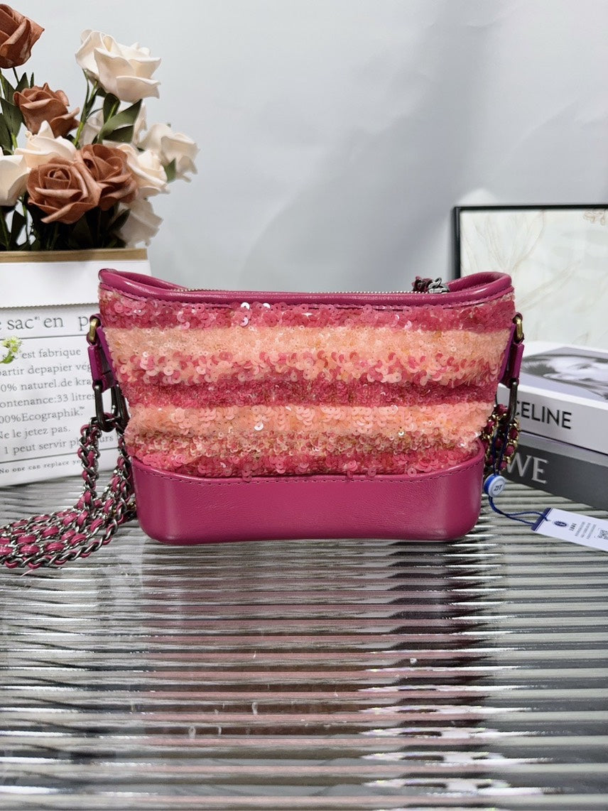 Chanel Pink Hfy Sequin Crossbody