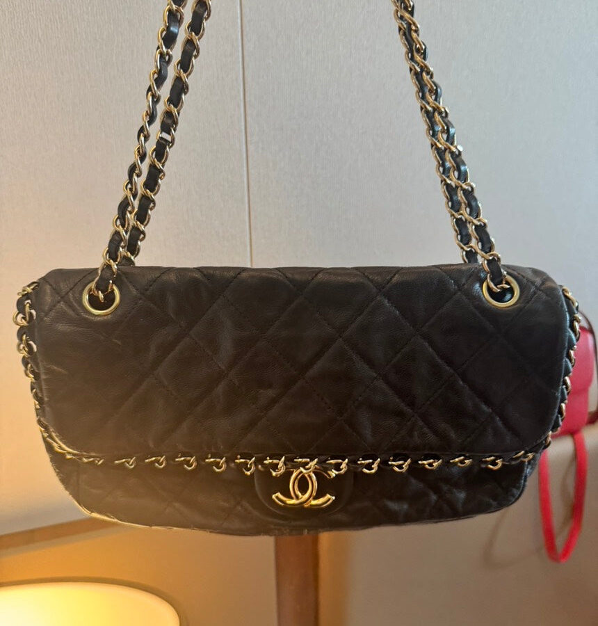Chanel Leather Quilted Black Shoulder Bag 8 | Studio Nafay