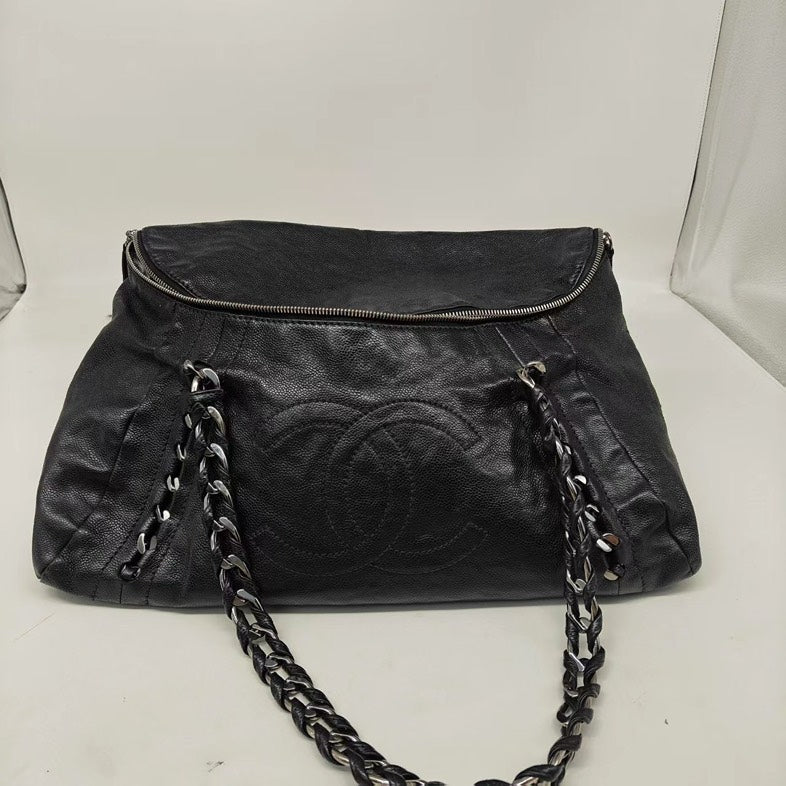 Chanel Calfskin Black Shoulder Bag