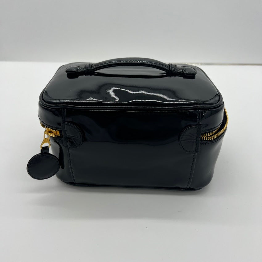 Chanel Vanity Case A Black Leather Handle Bag