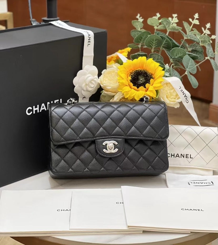 Chanel Small Caviar Black Handbag 2