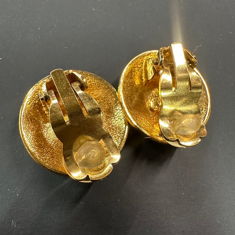 Chanel Gold Bvj Ear Clips Handbag