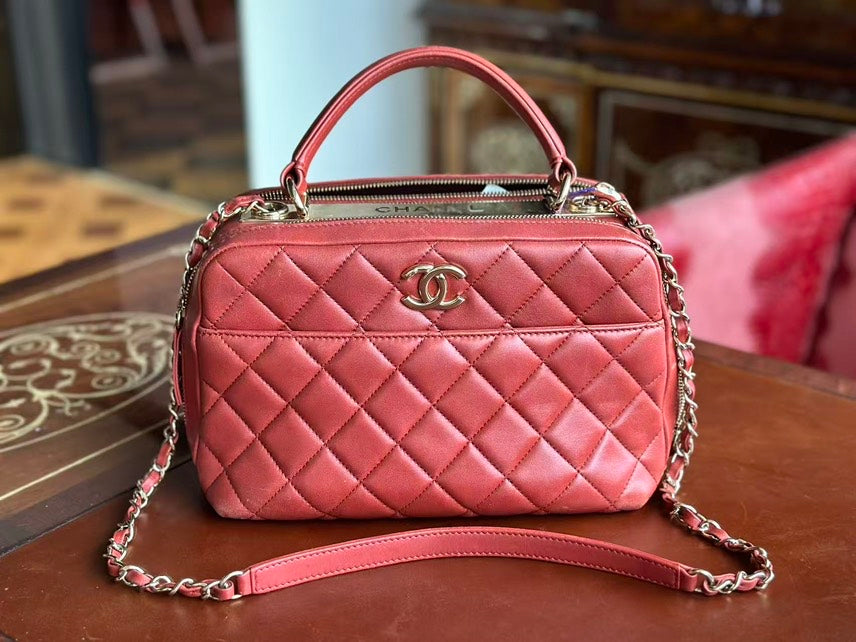 Chanel Mini Leather Red Shoulder Bag | Studio Nafay