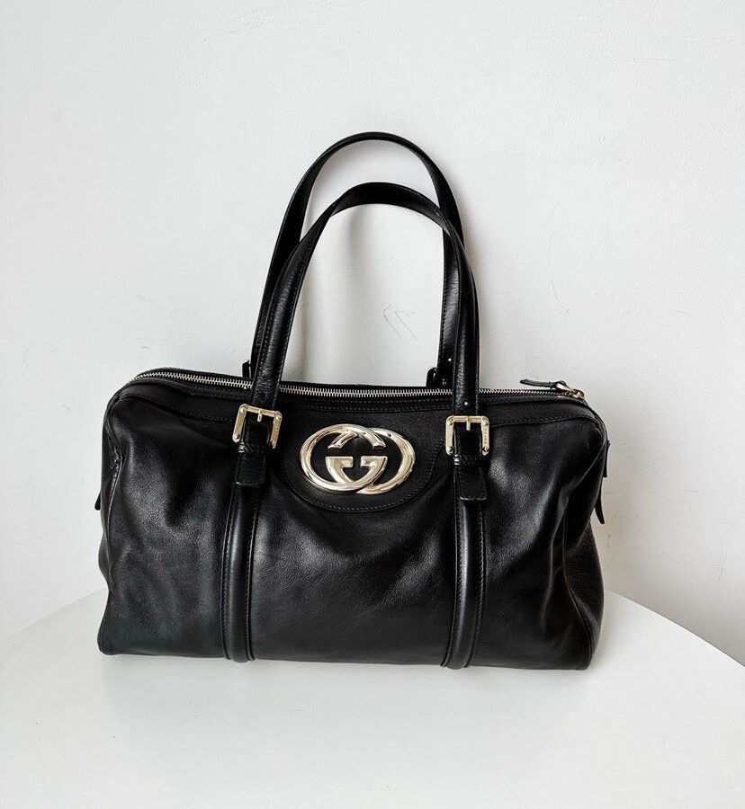 Gucci Boston Bag Black 38x18cm | Studio Nafay