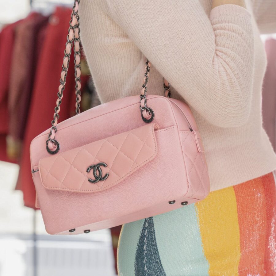 Chanel Pink Coco Break Camera Case Shoulder Bag | Studio Nafay