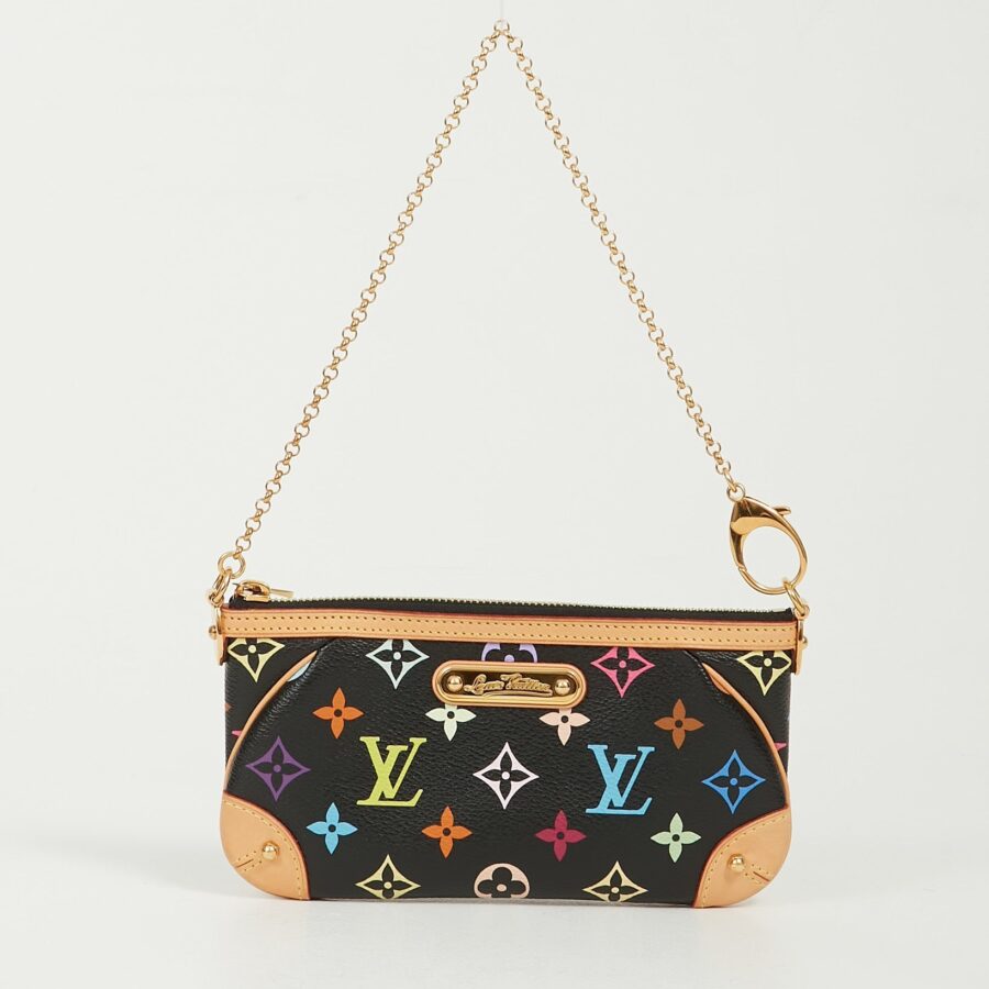 Louis Vuitton Multicolore Monogram Black Murakami Milla Pochette MM | Studio Nafay