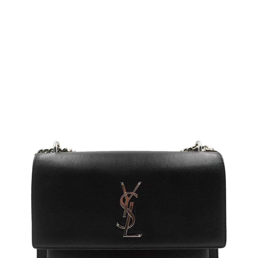 Medium Sunset Bag with Silver Hardware Black | Studio Nafay