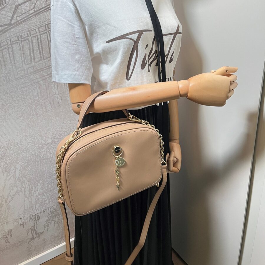 Leonti Crossbody Bag Leather Beige | Studio Nafay