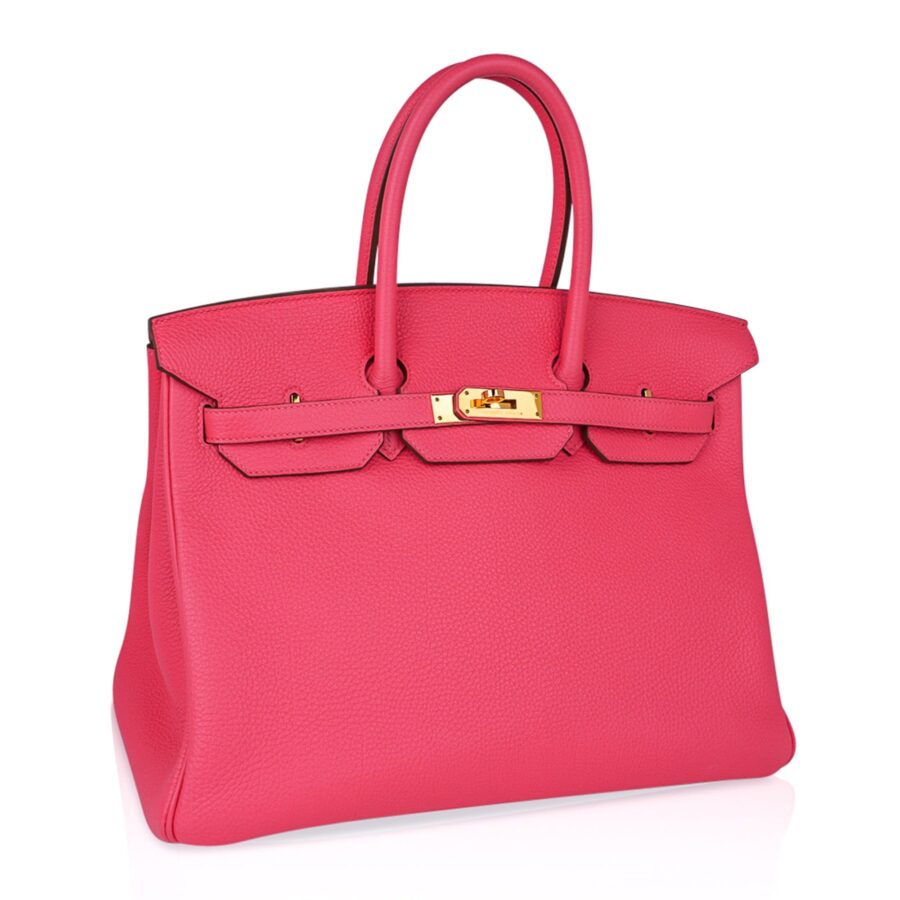 Hermes Birkin 35 Bag Rose Lipstick Pink Togo Gold Hardware | Studio Nafay