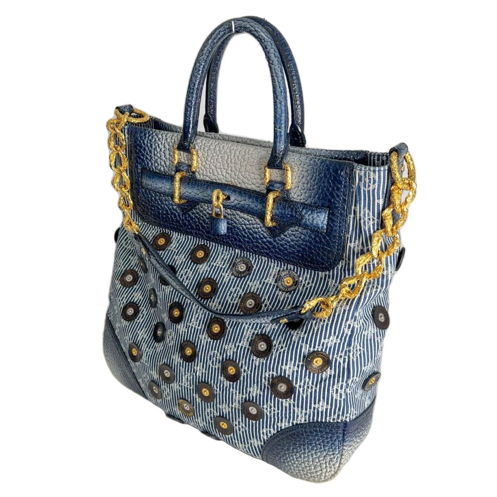 Louis Vuitton Denim Stripes Corsaire Polka Dot Tote - Product Image 2