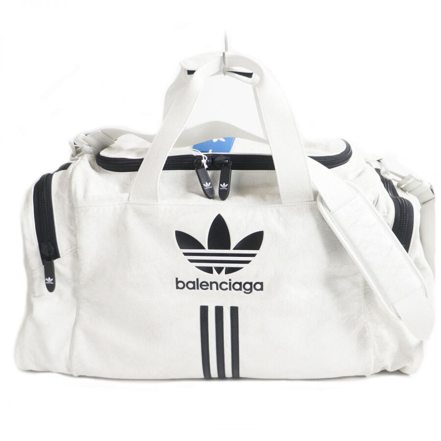 Balenciaga Adidas Lambskin Gym Bag White | Studio Nafay