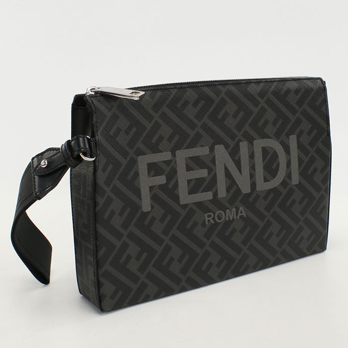 FENDI AJJ4 Clutch bag PVC Black mens | Studio Nafay