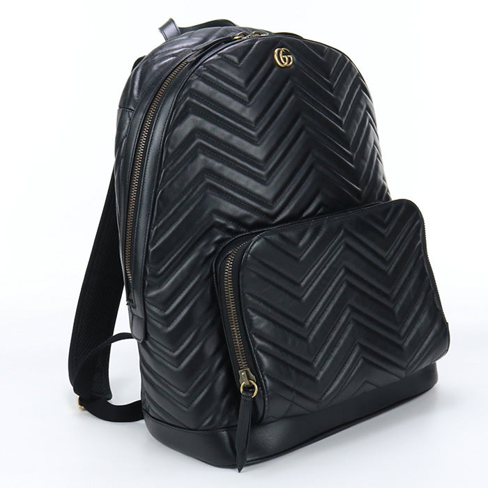 GUCCI 523405 1000 Backpack GG Marmont leather Black unisex | Studio Nafay