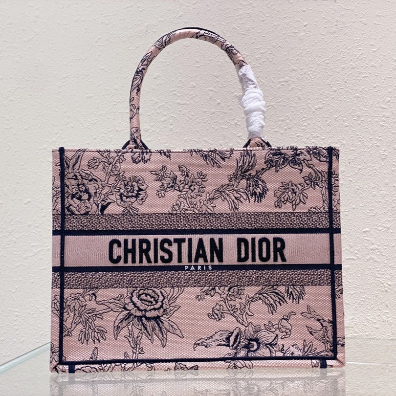 Medium CD Book Tote 36cm Jardin Botanique Pink | Studio Nafay