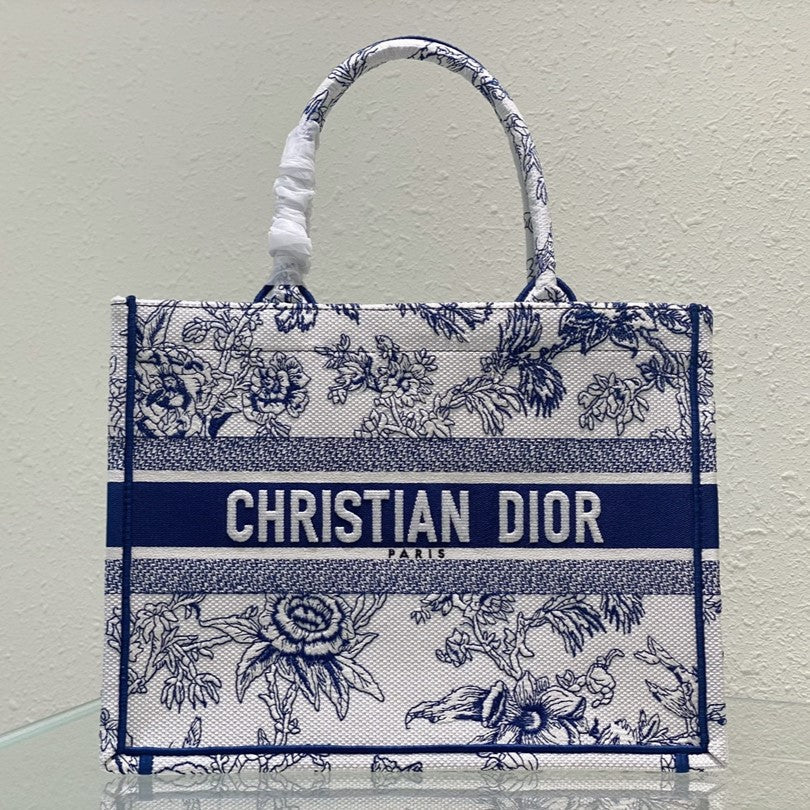 Medium CD Book Tote 36cm Jardin Botanique Blue | Studio Nafay