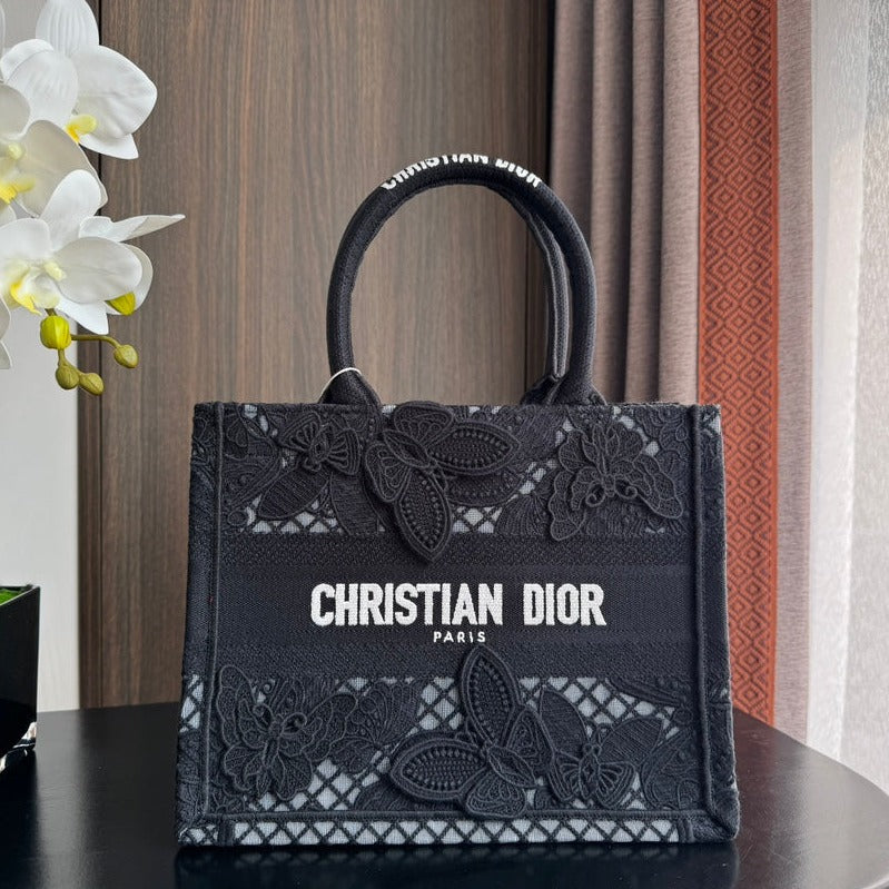 Small CD Book Tote 26.5cm Butterfly Zodiac Black | Studio Nafay