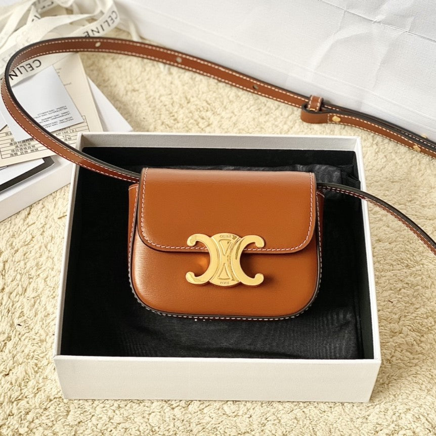 TEEN TRIOMPHE 11CM ORANGE CALFSKIN | Studio Nafay