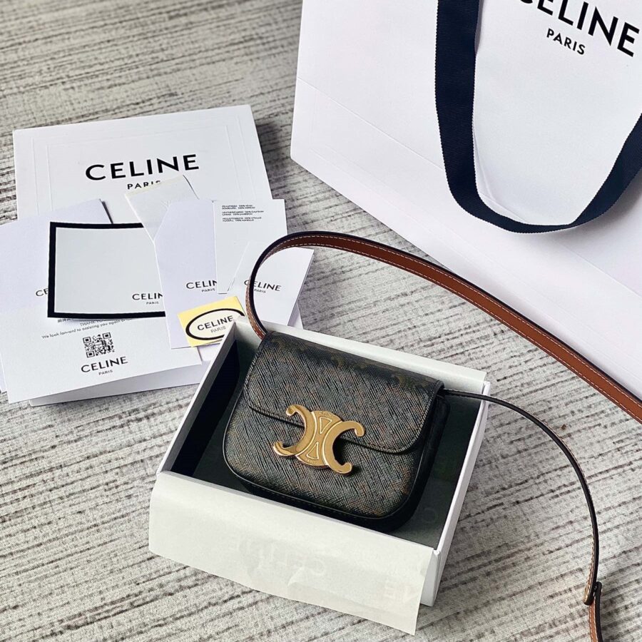 TEEN TRIOMPHE 11CM BROWN MONOGRAM CALFSKIN | Studio Nafay
