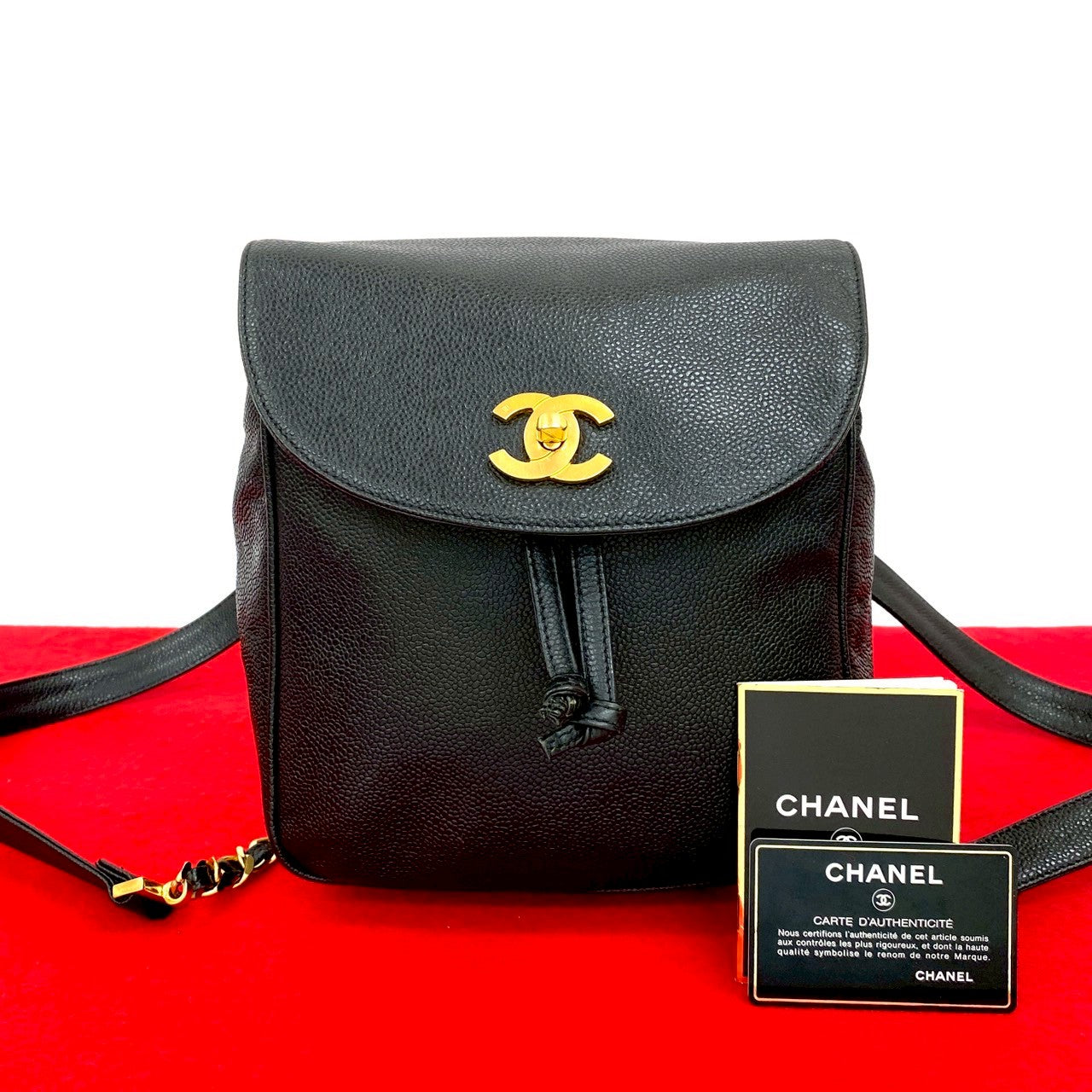 Chanel Coco Mark Caviar Skin Mini Backpack