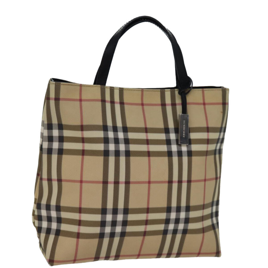 Burberry Nova Check Hand Bag Coated Canvas Beige Auth yk12299 | Studio Nafay