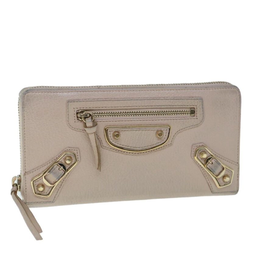 BALENCIAGA Classic Continental Zip Long Wallet Leather Pink 253036 Auth yk9793 | Studio Nafay