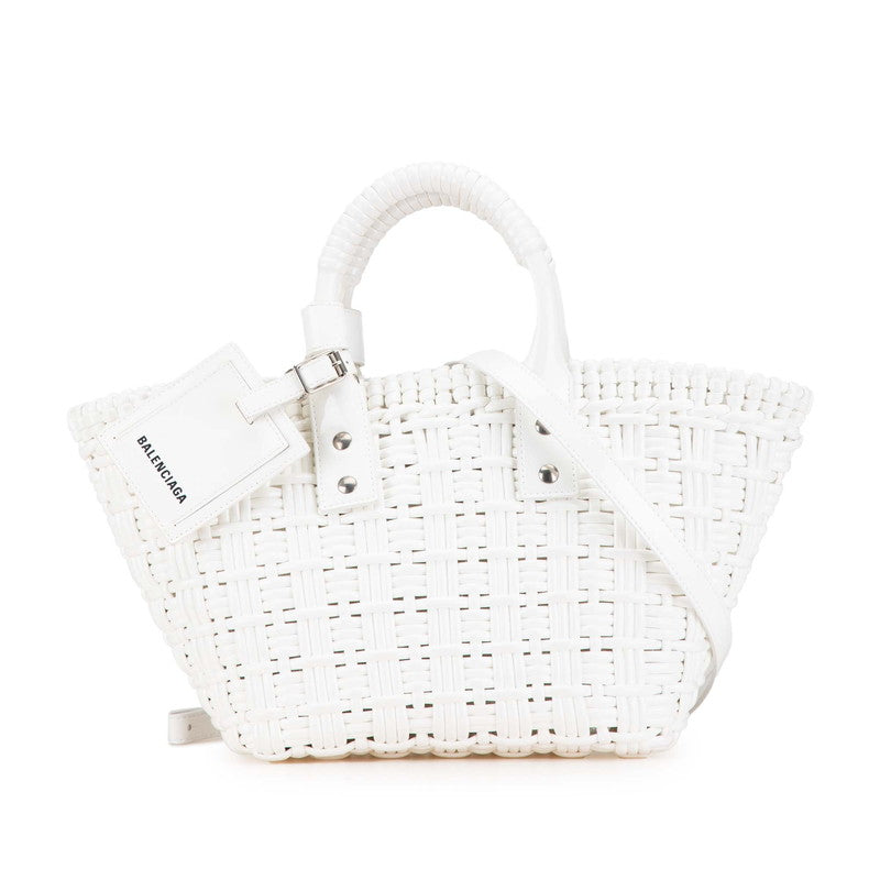 Balenciaga Bistro Basket XS Handbag White | Studio Nafay